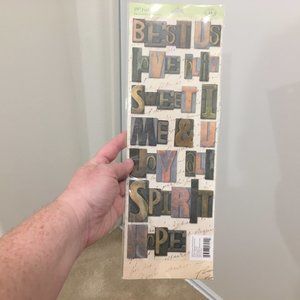 K&Company Scrapbook Embossed "Life's A Journey" Words Stickers